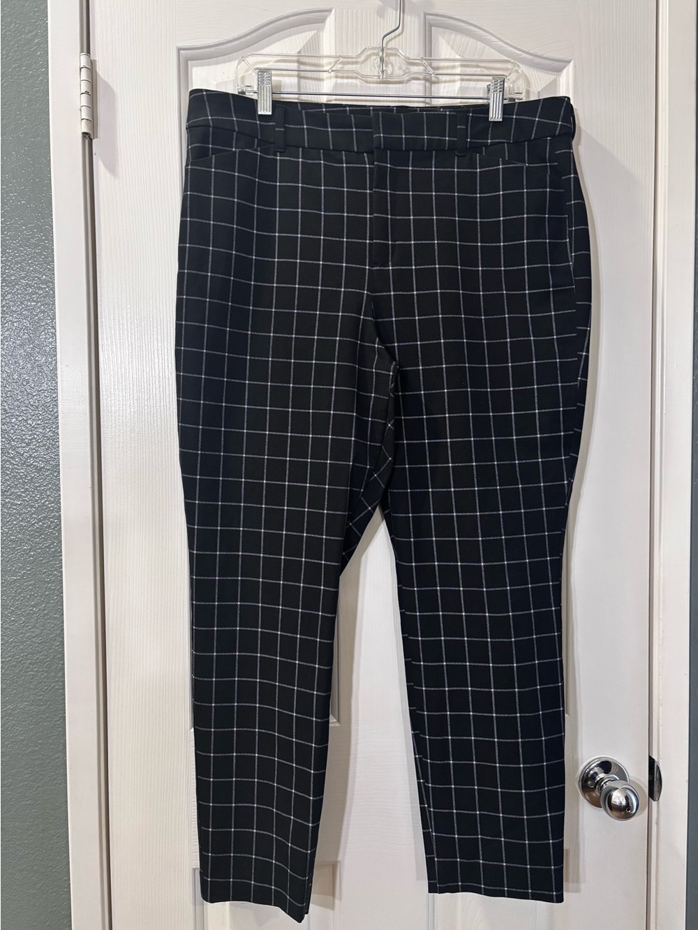 Old Navy Black Windowpane Dress Pants